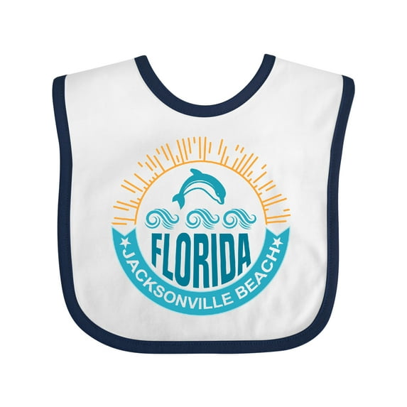Inktastic Jacksonville Beach Florida Matching Boys or Girls Baby Bib