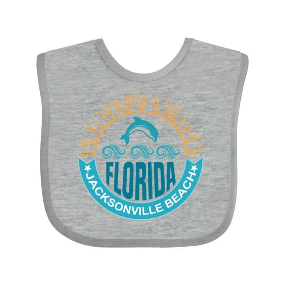 Inktastic Jacksonville Beach Florida Matching Boys or Girls Baby Bib