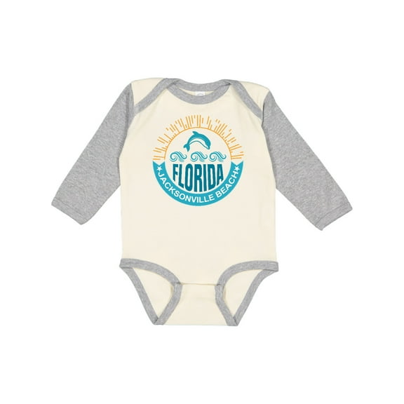 Inktastic Jacksonville Beach Florida Matching Boys or Girls Long Sleeve Baby Bodysuit