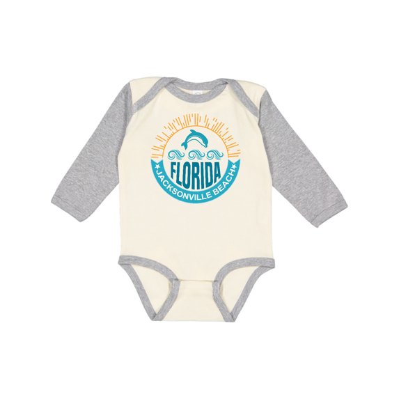 Inktastic Jacksonville Beach Florida Matching Boys or Girls Long Sleeve Baby Bodysuit