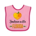 thumbnail image 1 of Inktastic Jacksonville Florida Orange in Heart Boys or Girls Baby Bib, 1 of 4