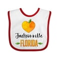 thumbnail image 1 of Inktastic Jacksonville Florida Orange in Heart Boys or Girls Baby Bib, 1 of 4
