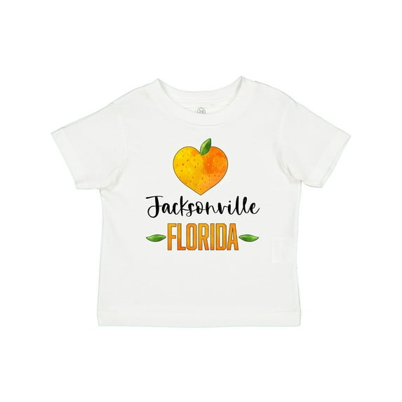 Inktastic Jacksonville Florida Orange in Heart Boys or Girls Baby T-Shirt