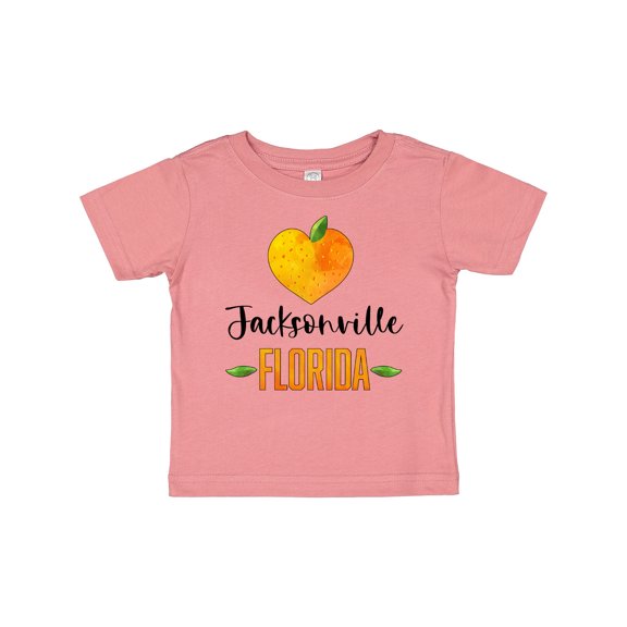 Inktastic Jacksonville Florida Orange in Heart Boys or Girls Baby T-Shirt