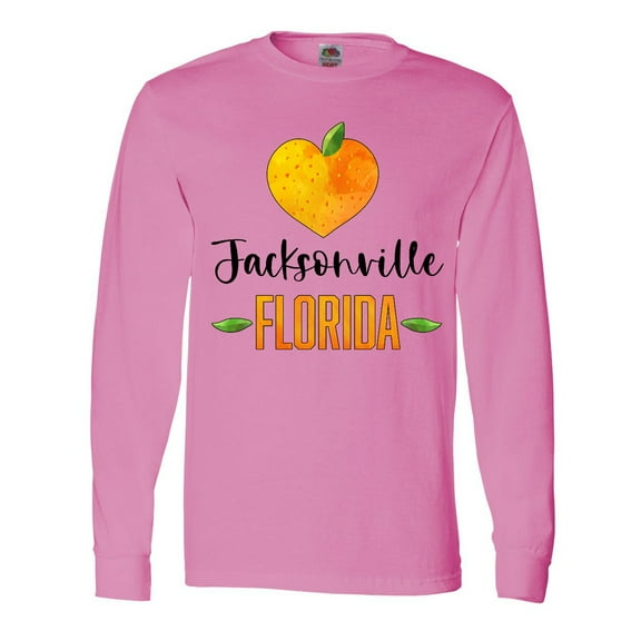 Inktastic Jacksonville Florida Orange in Heart Long Sleeve T-Shirt