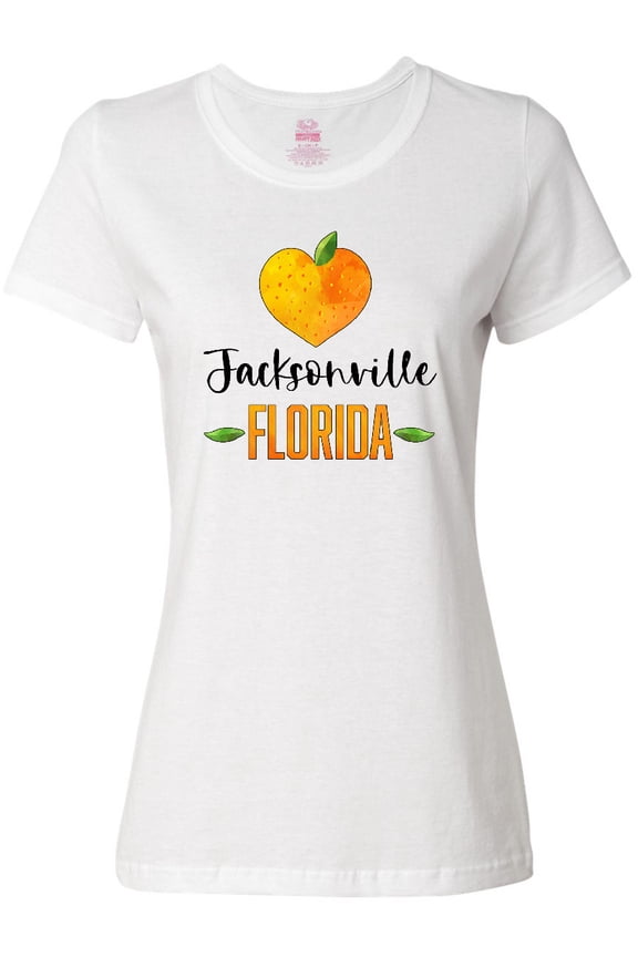 Jacksonville Florida Orange in Heart Women's T-Shirt