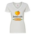 thumbnail image 1 of Inktastic Jacksonville Florida Orange in Heart Women's V-Neck T-Shirt, 1 of 5