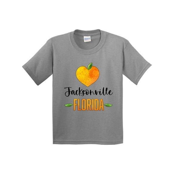 Inktastic Jacksonville Florida Orange in Heart Youth T-Shirt