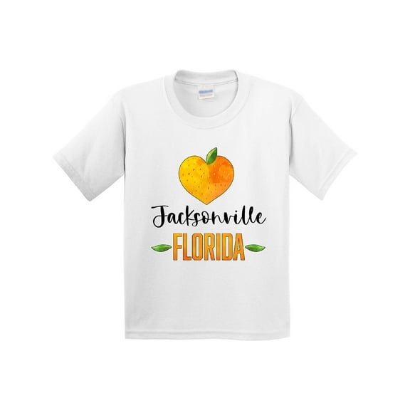 Inktastic Jacksonville Florida Orange in Heart Youth T-Shirt