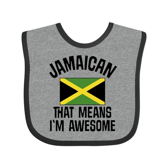 Inktastic Jamaica Awesome Jamaican Boys or Girls Baby Bib