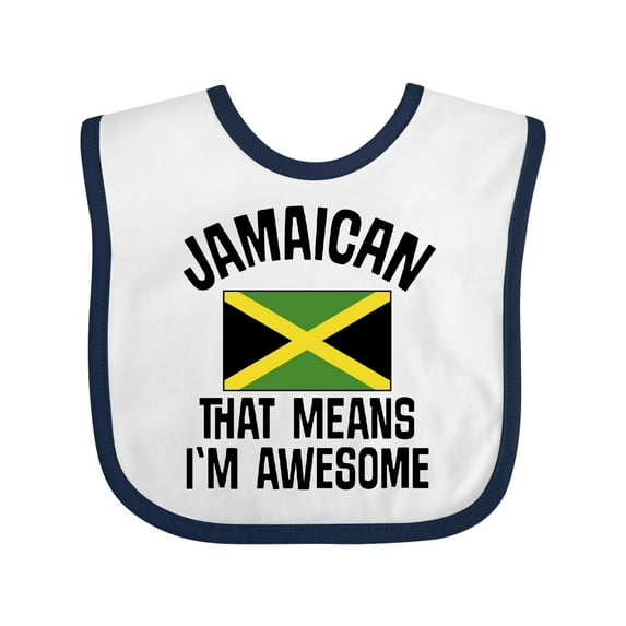 Inktastic Jamaica Awesome Jamaican Boys or Girls Baby Bib