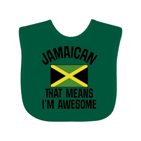 Inktastic Jamaica Awesome Jamaican Boys or Girls Baby Bib