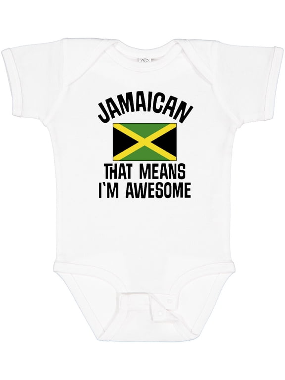 Jamaica Awesome Jamaican Boys or Girls Baby Bodysuit