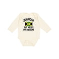 thumbnail image 1 of Inktastic Jamaica Awesome Jamaican Boys or Girls Long Sleeve Baby Bodysuit, 1 of 5