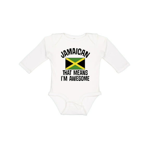Inktastic Jamaica Awesome Jamaican Boys or Girls Long Sleeve Baby Bodysuit