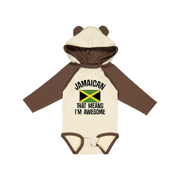 Inktastic Jamaica Awesome Jamaican Boys or Girls Long Sleeve Baby Bodysuit