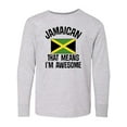 thumbnail image 1 of Inktastic Jamaica Awesome Jamaican Long Sleeve Youth T-Shirt, 1 of 5