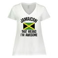 thumbnail image 1 of Inktastic Jamaica Awesome Jamaican Women's Plus Size V-Neck T-Shirt, 1 of 5