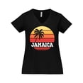 thumbnail image 1 of Inktastic Jamaica Vacation Trip Women's Plus Size V-Neck T-Shirt, 1 of 5