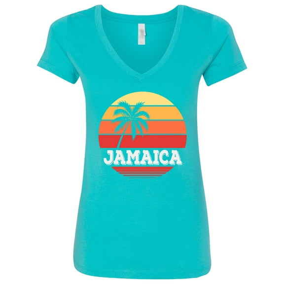 Inktastic Jamaica Vacation Trip Women's V-Neck T-Shirt