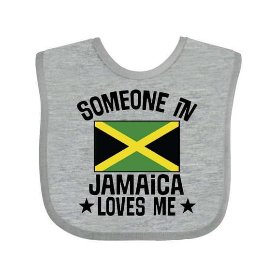 Inktastic Jamaican Vacation Someone in Jamaica Loves Me Boys or Girls Baby Bib