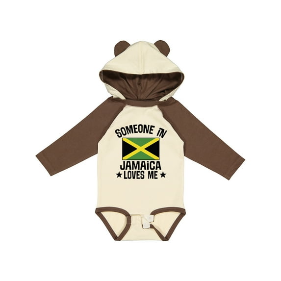 Inktastic Jamaican Vacation Someone in Jamaica Loves Me Boys or Girls Long Sleeve Baby Bodysuit