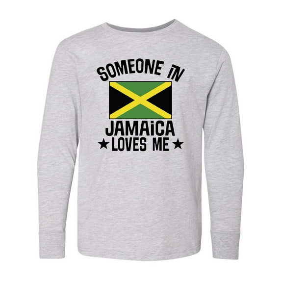 Inktastic Jamaican Vacation Someone in Jamaica Loves Me Long Sleeve Youth T-Shirt