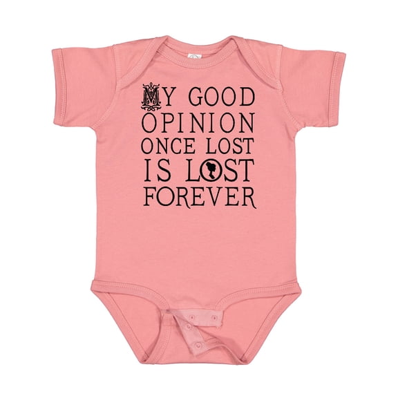 Inktastic Jane Austen Good Opinion Quote Girls Baby Bodysuit