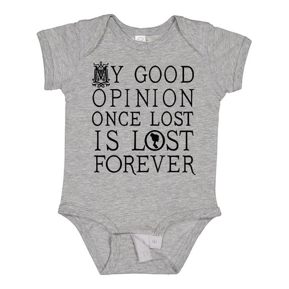 Inktastic Jane Austen Good Opinion Quote Girls Baby Bodysuit