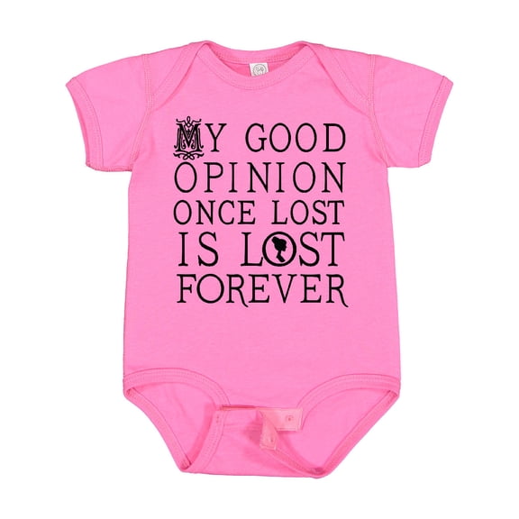 Inktastic Jane Austen Good Opinion Quote Girls Baby Bodysuit