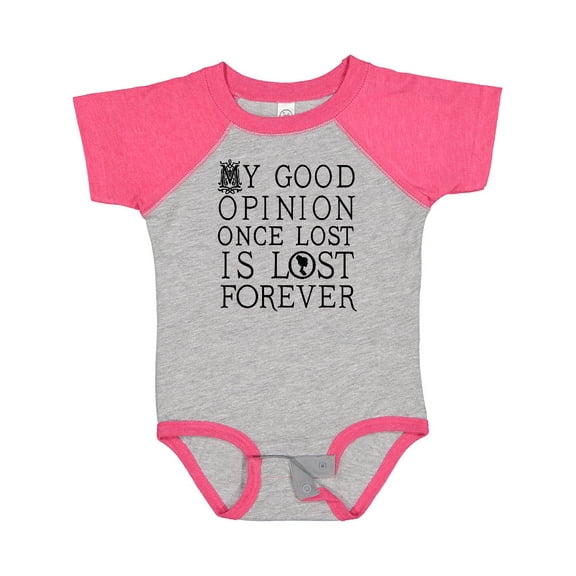 Inktastic Jane Austen Good Opinion Quote Girls Baby Bodysuit