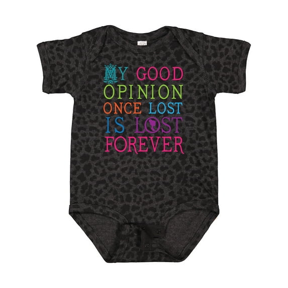 Inktastic Jane Austen Good Opinion Quote Girls Baby Bodysuit