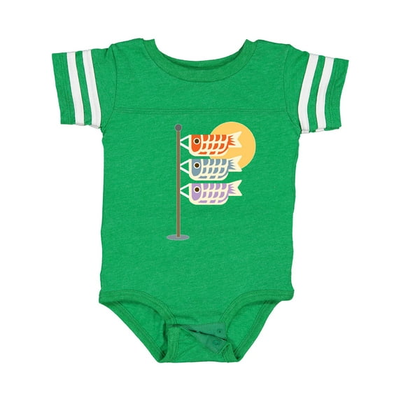 Inktastic Japanese Carp Fish Flags Boys or Girls Baby Bodysuit