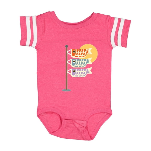Inktastic Japanese Carp Fish Flags Boys or Girls Baby Bodysuit