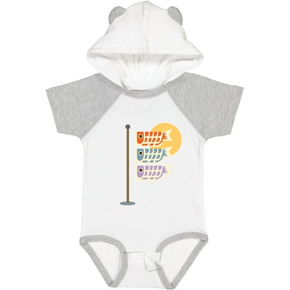 Inktastic Japanese Carp Fish Flags Boys or Girls Baby Bodysuit