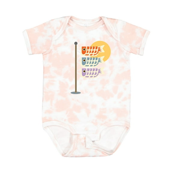 Inktastic Japanese Carp Fish Flags Boys or Girls Baby Bodysuit