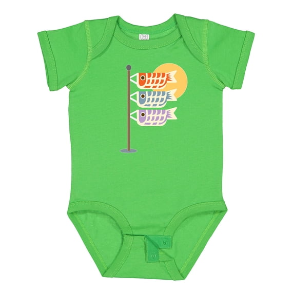 Inktastic Japanese Carp Fish Flags Boys or Girls Baby Bodysuit