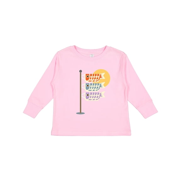 Inktastic Japanese Carp Fish Flags Boys or Girls Long Sleeve Toddler T-Shirt