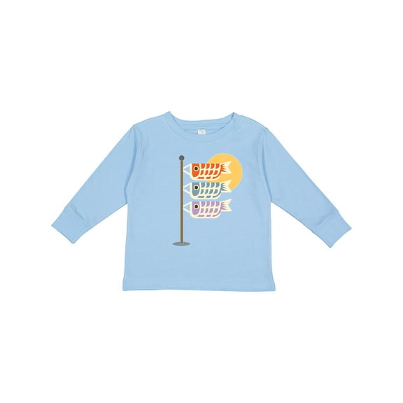 Inktastic Japanese Carp Fish Flags Boys or Girls Long Sleeve Toddler T-Shirt