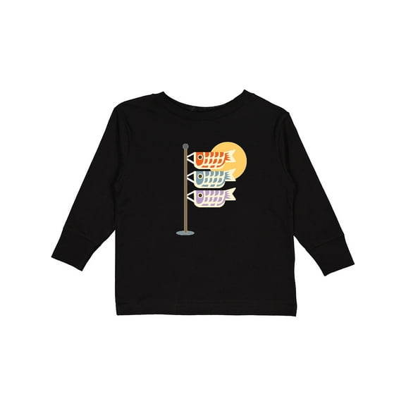 Inktastic Japanese Carp Fish Flags Boys or Girls Long Sleeve Toddler T-Shirt