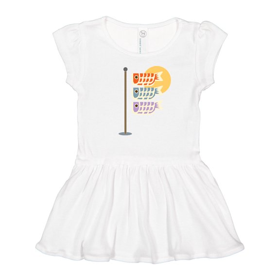 Inktastic Japanese Carp Fish Flags Girls Baby Dress