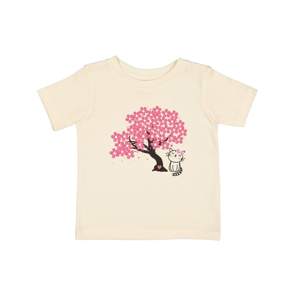 Inktastic Japanese Cherry Tree Kitty Cat Girls Baby T-Shirt