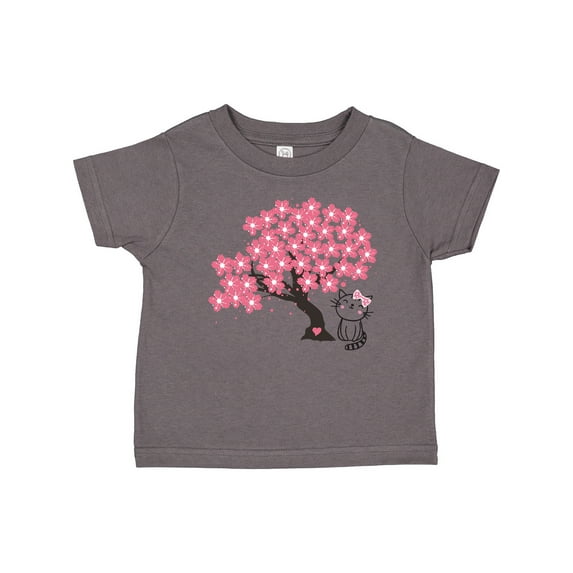 Inktastic Japanese Cherry Tree Kitty Cat Girls Toddler T-Shirt
