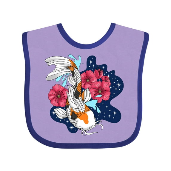 Inktastic Japanese Koi Fish Pond with Stars Boys or Girls Baby Bib
