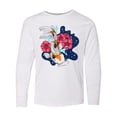 thumbnail image 1 of Inktastic Japanese Koi Fish Pond with Stars Long Sleeve Youth T-Shirt, 1 of 5