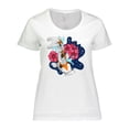 thumbnail image 1 of Inktastic Japanese Koi Fish Pond with Stars Women's Plus Size T-Shirt, 1 of 5
