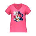thumbnail image 1 of Inktastic Japanese Koi Fish Pond with Stars Women's Plus Size V-Neck T-Shirt, 1 of 4