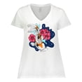 thumbnail image 1 of Inktastic Japanese Koi Fish Pond with Stars Women's Plus Size V-Neck T-Shirt, 1 of 5