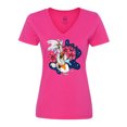 thumbnail image 1 of Inktastic Japanese Koi Fish Pond with Stars Women's V-Neck T-Shirt, 1 of 5