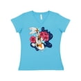 thumbnail image 1 of Inktastic Japanese Koi Fish Pond with Stars Women's V-Neck T-Shirt, 1 of 5